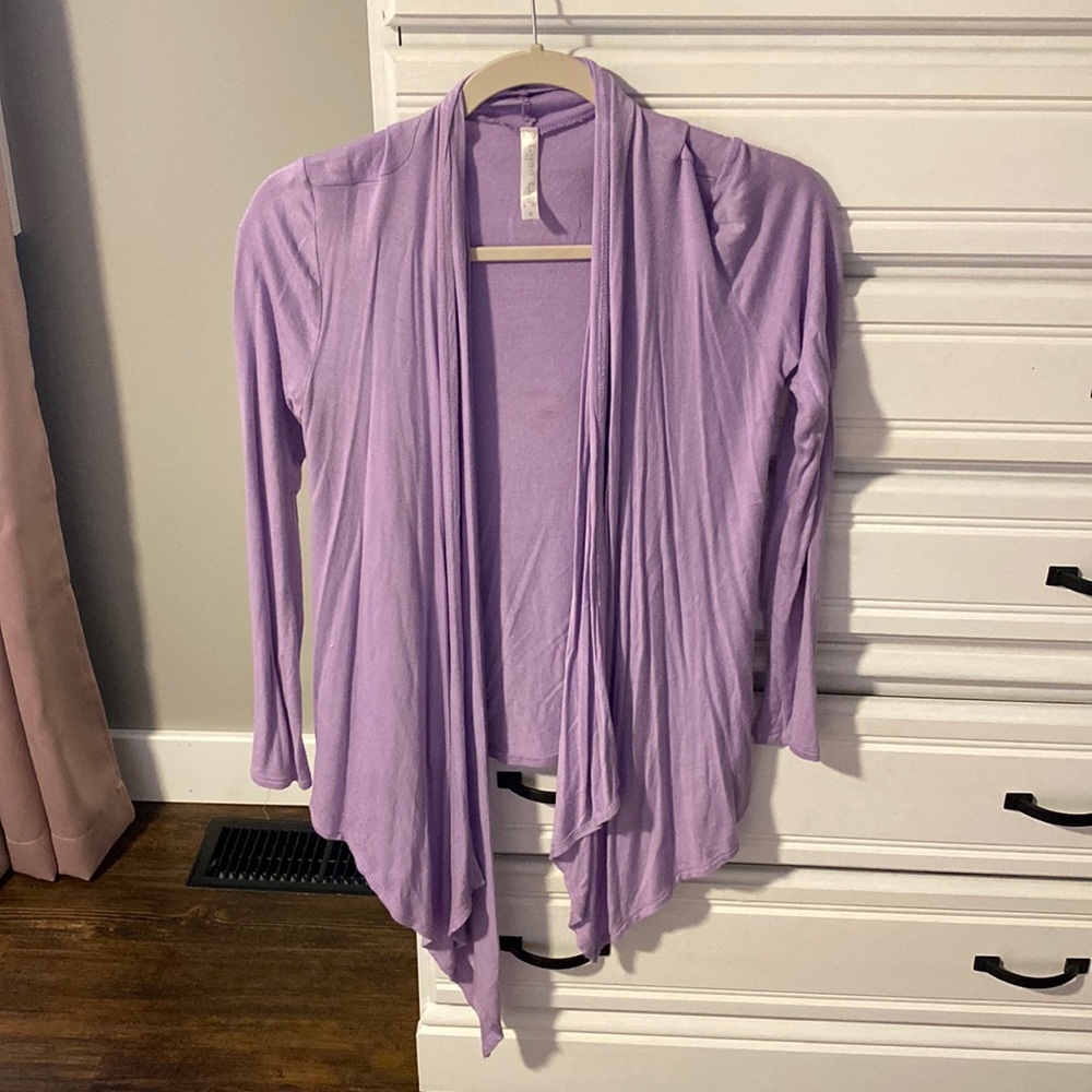 Buttery Soft Lilac Cascade Cardigan
